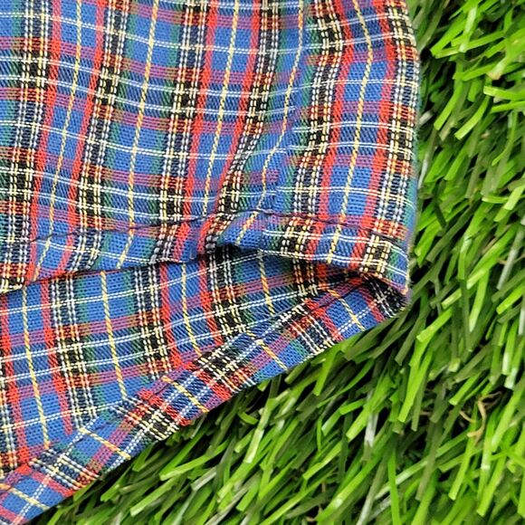 Vintage 80s LEE Plaid Button Shirt M/L 22x31 Red - Picture 11 of 11